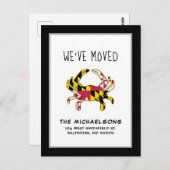 引っ越しました |ボルチモア州カニ ポストカード (正面/裏面)