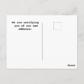 '引っ越しました ポストカード (裏面)