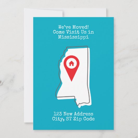 引っ越しました!ミシシ来ッピーの米国を訪問 案内状 (正面)