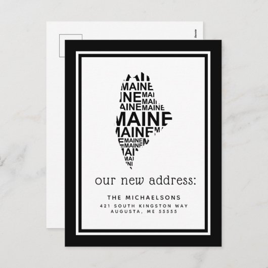 引っ越しました |メインタイポグラフィ シーズンポストカード (正面/裏面)