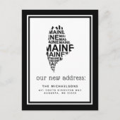 引っ越しました |メインタイポグラフィ シーズンポストカード (正面)