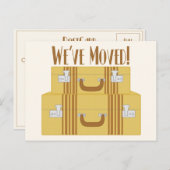 引っ越しました-ヴィンテージスーツケース 案内ポストカード (正面/裏面)