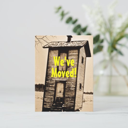 引っ越しました!ヴィンテージ2ストーリーアウトハウス 案内ポストカード (スタンド正面)