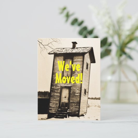 引っ越しました!ヴィンテージ2ストーリーアウトハウス 案内ポストカード (スタンド正面)