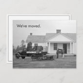 「引っ越しました」ヴィンテージ・アドレスの変更 案内ポストカード (正面/裏面)
