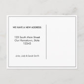 「引っ越しました」ヴィンテージ・アドレスの変更 案内ポストカード (裏面)