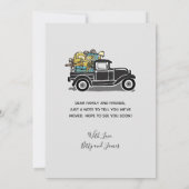 引っ越しました·ヴィンテージ·ブラック·トラックの住所変更 案内状 (裏面)