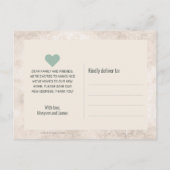 引っ越しました·ヴィンテージ·鍵·ダマスクのアドレス変更 案内ポストカード (裏面)