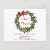 引っ越しました,休日リース,新しい住所 案内ポストカード (正面)