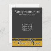 引っ越しました – 住所はがきの変更 案内ポストカード (正面/裏面)