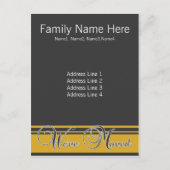 引っ越しました – 住所はがきの変更 案内ポストカード (正面)