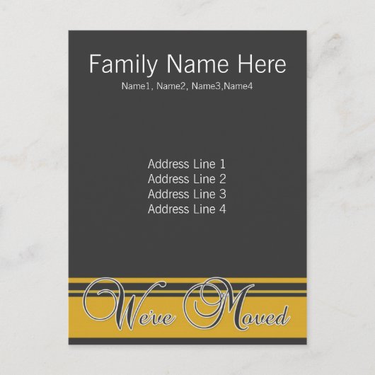 引っ越しました – 住所はがきの変更 案内ポストカード (正面)