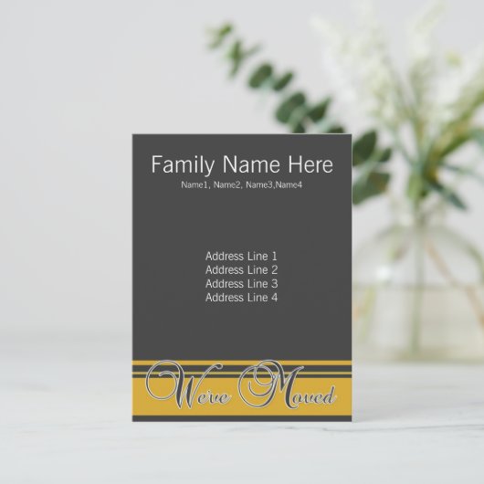 引っ越しました – 住所はがきの変更 案内ポストカード (スタンド正面)