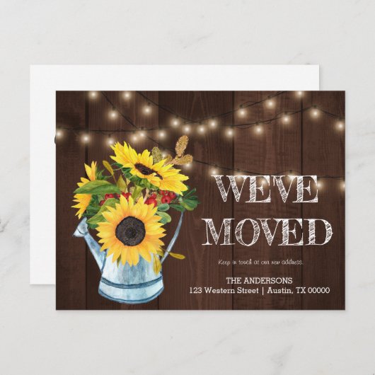 引っ越しました、住所はがきの変更 案内ポストカード (正面/裏面)