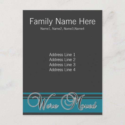 引っ越しました – 住所はがきの変更 案内ポストカード (正面)
