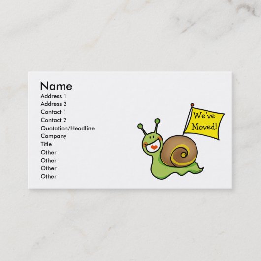 引っ越しました! 名刺 (正面)