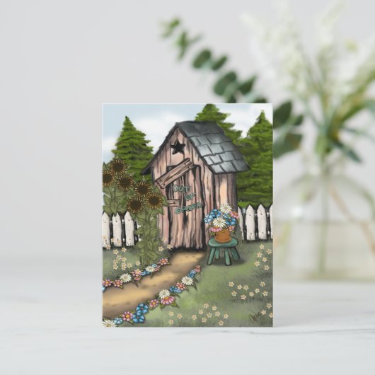 引っ越しました!外お洒落屋 ポストカード (スタンド正面)