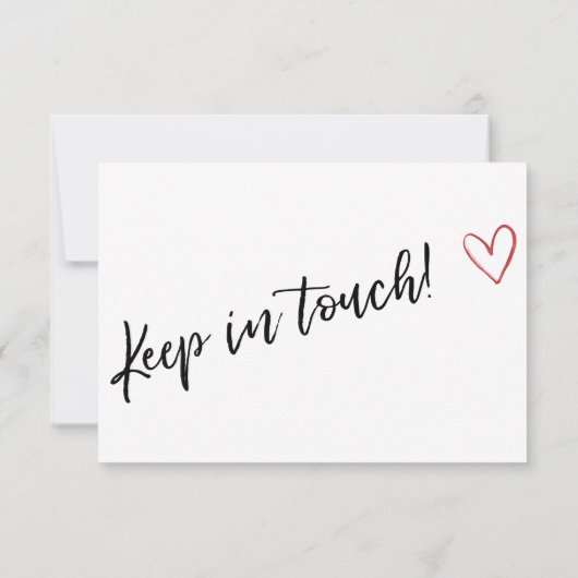 "引っ越しました"手書きカード(赤いハート付き) 案内状 (裏面)