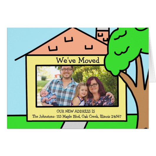 引っ越しました |新しいアドレス通知 (正面横)