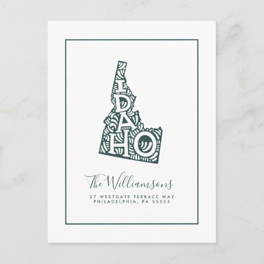 引っ越しました |新しいアドレス |アイダホ ポストカード (正面)