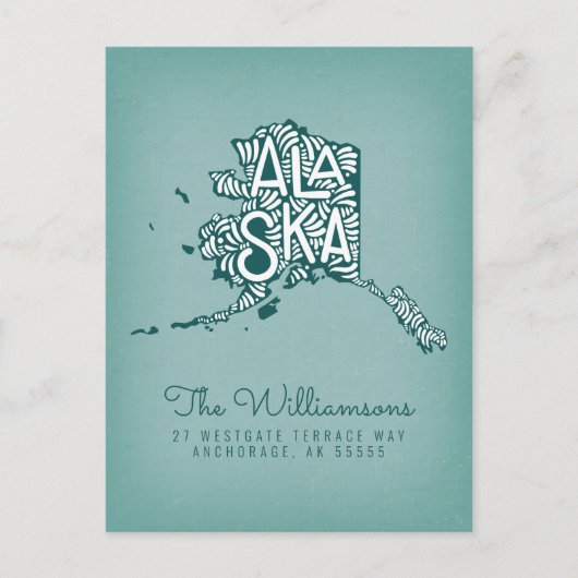 引っ越しました |新しいアドレス |アラスカ ポストカード (正面)