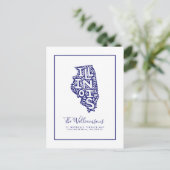 引っ越しました |新しいアドレス |イリノイ ポストカード (スタンド正面)