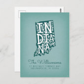 引っ越しました |新しいアドレス |インディアナ ポストカード (正面/裏面)