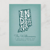 引っ越しました |新しいアドレス |インディアナ ポストカード (正面)