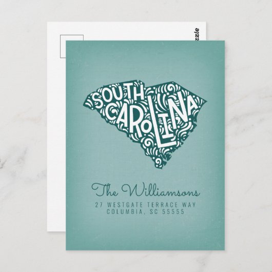 引っ越しました |新しいアドレス |サウスカロライナ ポストカード (正面/裏面)