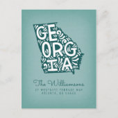 引っ越しました |新しいアドレス |ジョージア ポストカード (正面)