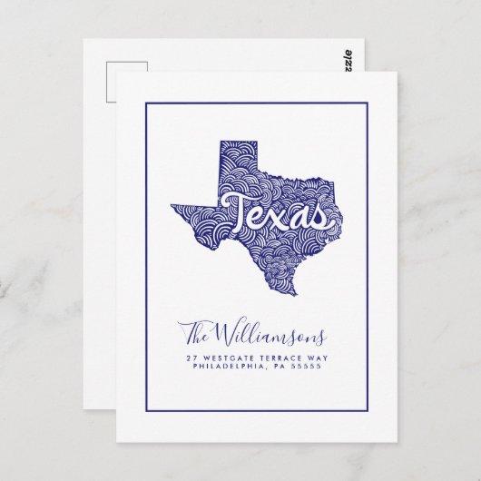 引っ越しました |新しいアドレス |テキサス州 ポストカード (正面/裏面)