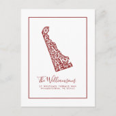 引っ越しました |新しいアドレス |デラウェア ポストカード (正面)