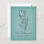 引っ越しました |新しいアドレス |ニュージャージー ポストカード (正面/裏面)