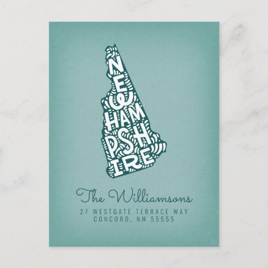 引っ越しました |新しいアドレス |ニューハンプシャー ポストカード (正面)