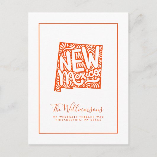 引っ越しました |新しいアドレス |ニューメキシコ ポストカード (正面)
