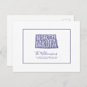 引っ越しました |新しいアドレス |ノースダコタ ポストカード (正面/裏面)