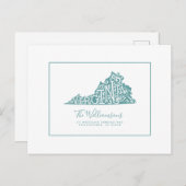 引っ越しました |新しいアドレス |バージニア ポストカード (正面/裏面)