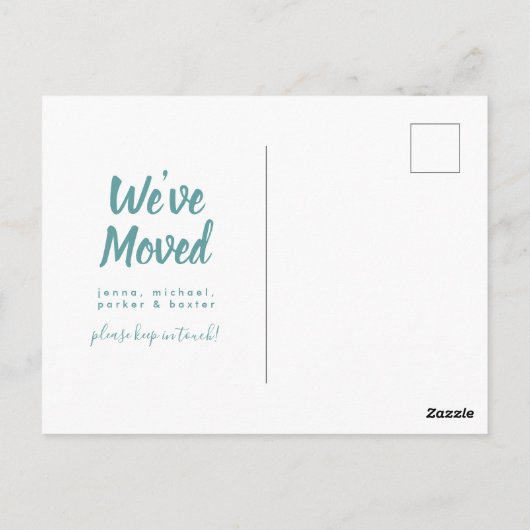 引っ越しました |新しいアドレス |バージニア ポストカード (裏面)