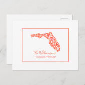 引っ越しました |新しいアドレス |フロリダ ポストカード (正面/裏面)