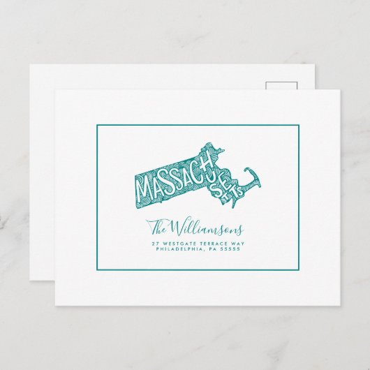 引っ越しました |新しいアドレス |マサチューセッツ ポストカード