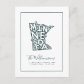 引っ越しました |新しいアドレス |ミネソタ ポストカード (正面)