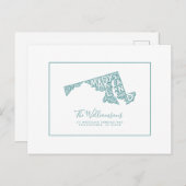 引っ越しました |新しいアドレス |メリーランド ポストカード (正面/裏面)