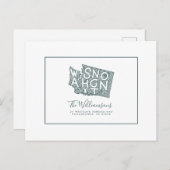 引っ越しました |新しいアドレス |ワシントン ポストカード (正面/裏面)