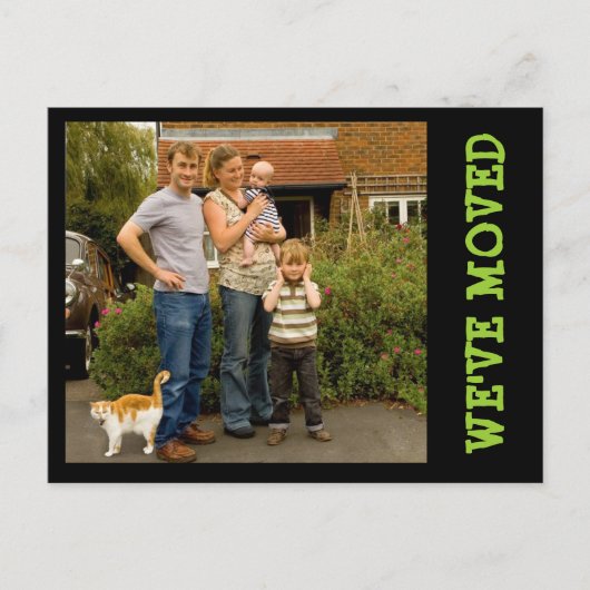 引っ越しました!新しいホームフォトポストカード 案内ポストカード (正面)