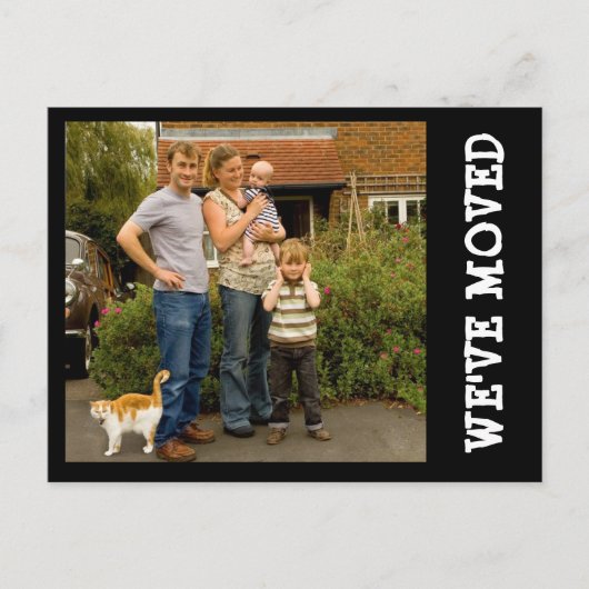 引っ越しました!新しいホームフォトポストカード 案内ポストカード (正面)