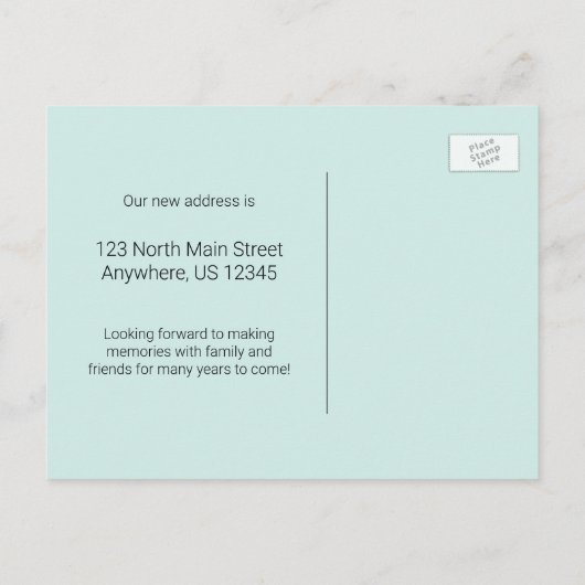 引っ越しました/新しい住所の書庫とフラグ 案内ポストカード (裏面)