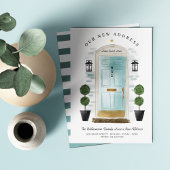 引っ越しました – 新しい住所アクアウォーターカラードア 案内状