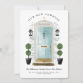 引っ越しました – 新しい住所アクアウォーターカラードア 案内状 (正面)