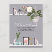 引っ越しました – 新しい住所ウォールシェルフDecor移動 案内ポストカード (正面)