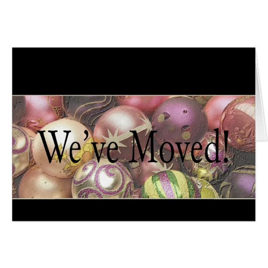 引っ越しました – 新しい住所クリスマスカード (正面横)